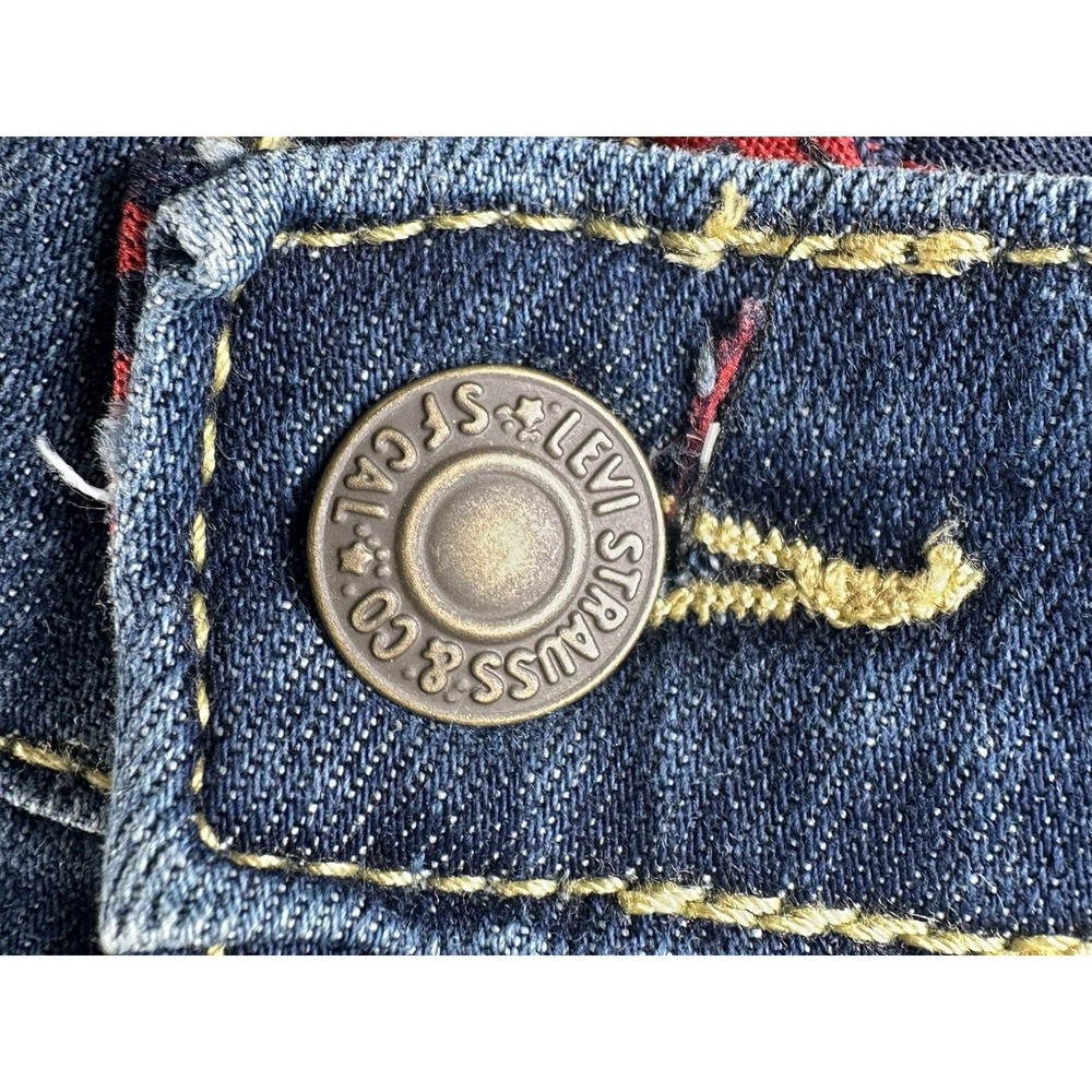 Levi's 514 Vintage Women's‎ Blue Skinny  Mid Rise Jeans Size 14 Regular - Picture 13 of 16